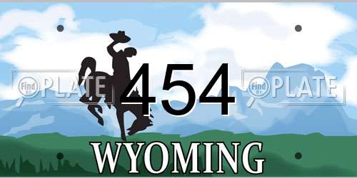 454 Wyoming License Plate