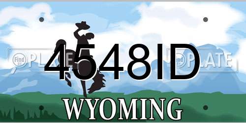 4548ID Wyoming License Plate
