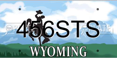 456STS Wyoming License Plate