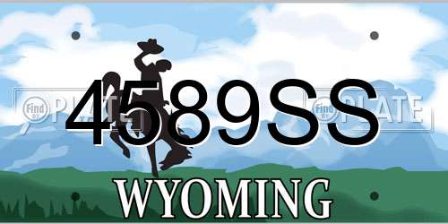 4589SS Wyoming License Plate