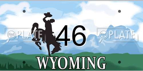46 Wyoming License Plate