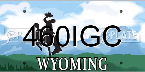 460IGC Wyoming License Plate