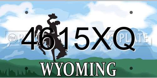 4615XQ Wyoming License Plate