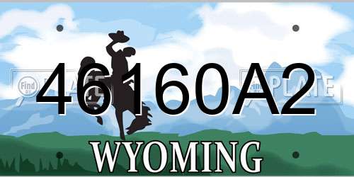 46160A2 Wyoming License Plate