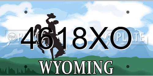 4618XO Wyoming License Plate