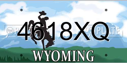 4618XQ Wyoming License Plate