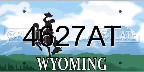 4627AT Wyoming License Plate