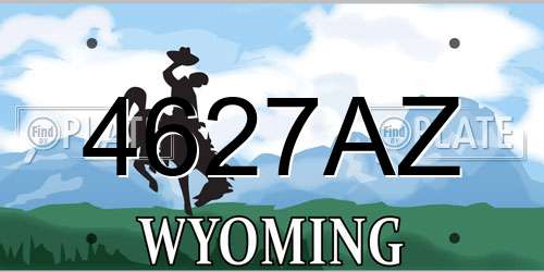 4627AZ Wyoming License Plate