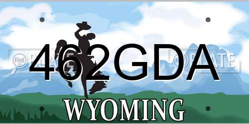 462GDA Wyoming License Plate