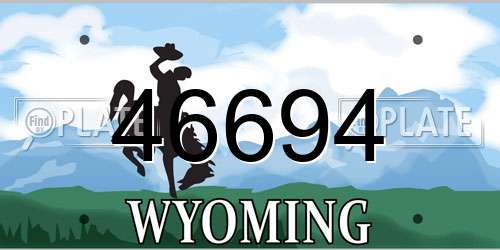 46694 Wyoming License Plate