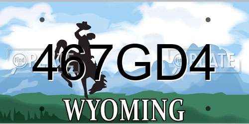467GD4 Wyoming License Plate