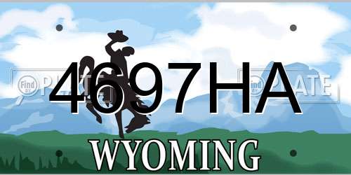 4697HA Wyoming License Plate
