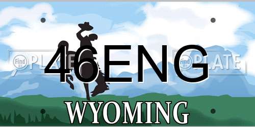 46ENG Wyoming License Plate