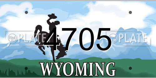 4705 Wyoming License Plate