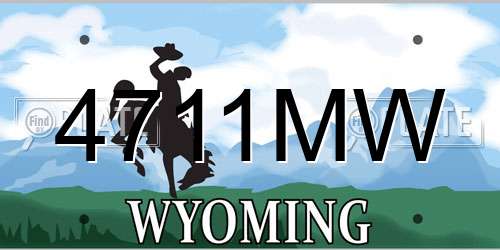 4711MW Wyoming License Plate