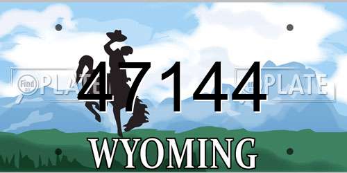 47144 Wyoming License Plate