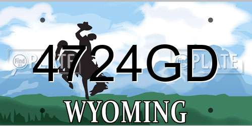 4724GD Wyoming License Plate