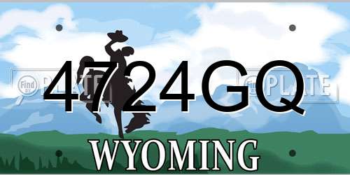 4724GQ Wyoming License Plate