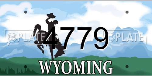 4779 Wyoming License Plate