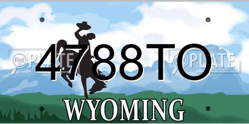 4788TO Wyoming License Plate