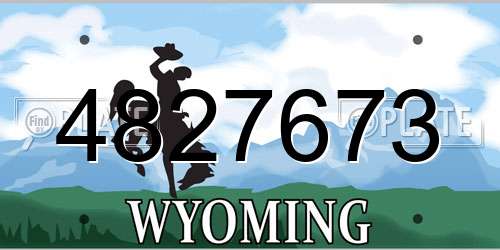 4827673 Wyoming License Plate
