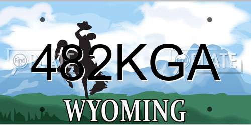 482KGA Wyoming License Plate