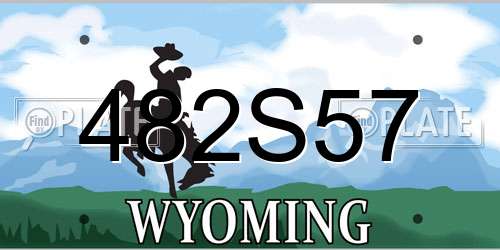 482S57 Wyoming License Plate