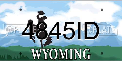 4845ID Wyoming License Plate