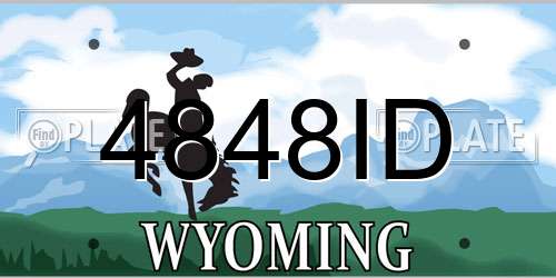 4848ID Wyoming License Plate