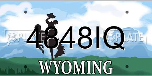 4848IQ Wyoming License Plate