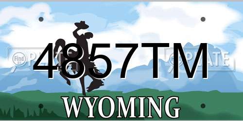 4857TM Wyoming License Plate