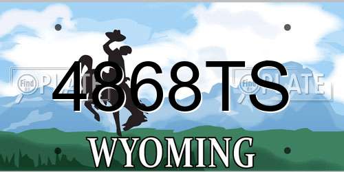 4868TS Wyoming License Plate