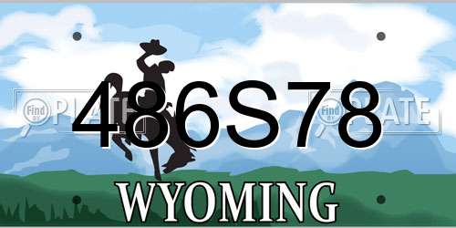 486S78 Wyoming License Plate