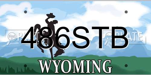 486STB Wyoming License Plate
