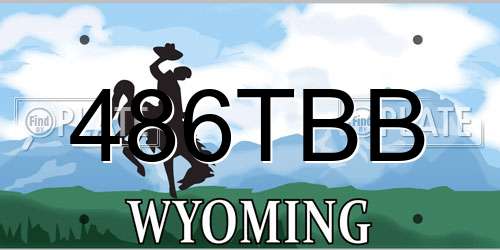 486TBB Wyoming License Plate