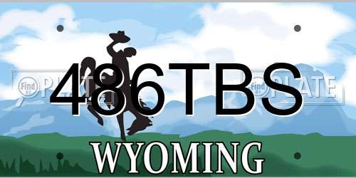 486TBS Wyoming License Plate