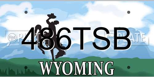 486TSB Wyoming License Plate
