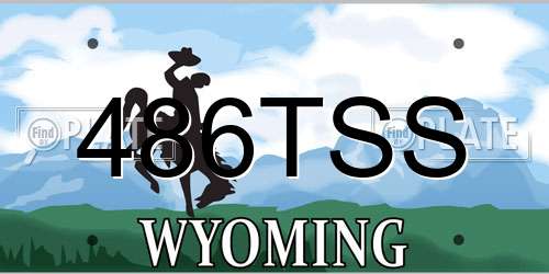 486TSS Wyoming License Plate