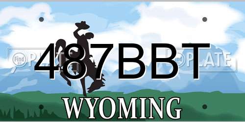 487BBT Wyoming License Plate
