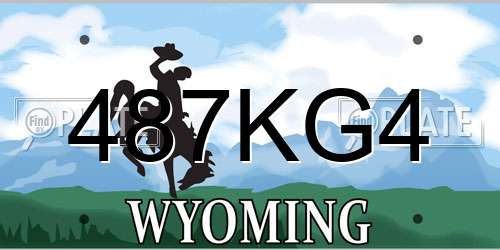 487KG4 Wyoming License Plate