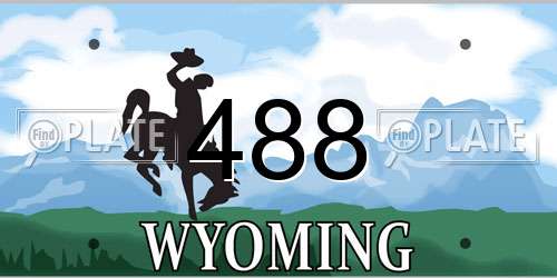 488 Wyoming License Plate