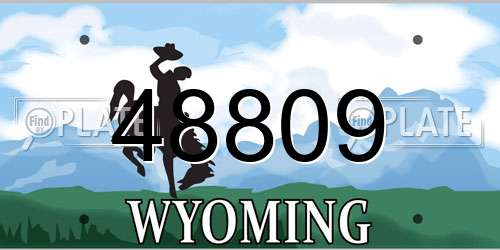 48809 Wyoming License Plate