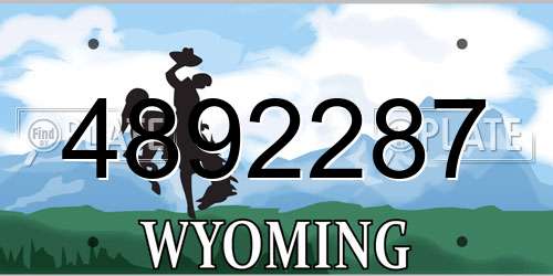 4892287 Wyoming License Plate