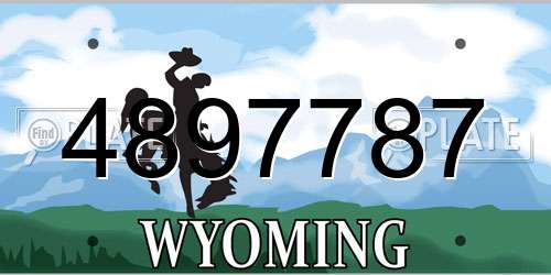 4897787 Wyoming License Plate