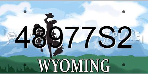 48977S2 Wyoming License Plate