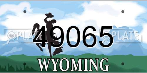 49065 Wyoming License Plate