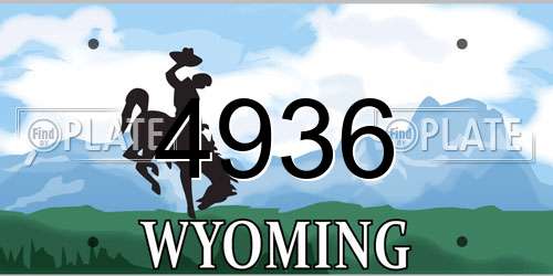 4936 Wyoming License Plate