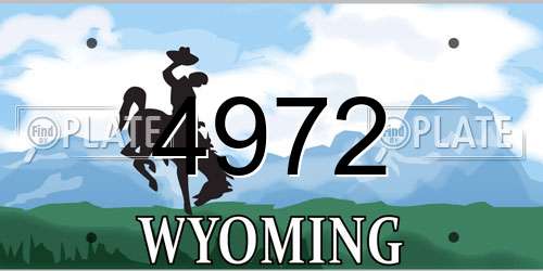 4972 Wyoming License Plate