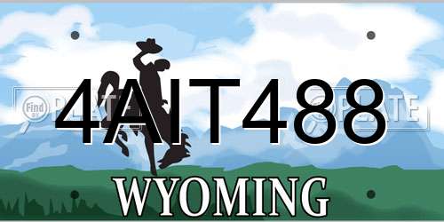 4AIT488 Wyoming License Plate