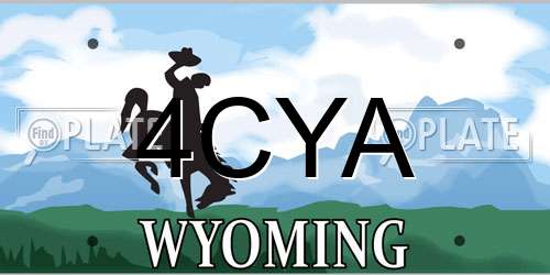 4CYA Wyoming License Plate
